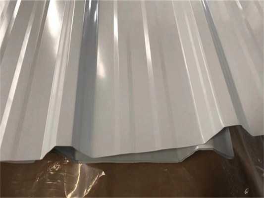 покрытый цвет 1050mm настилающ крышу лист гофрировал стандарт ASTM стального листа