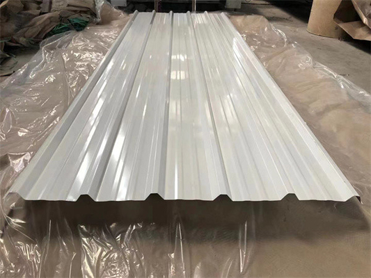 покрытый цвет 1050mm настилающ крышу лист гофрировал стандарт ASTM стального листа