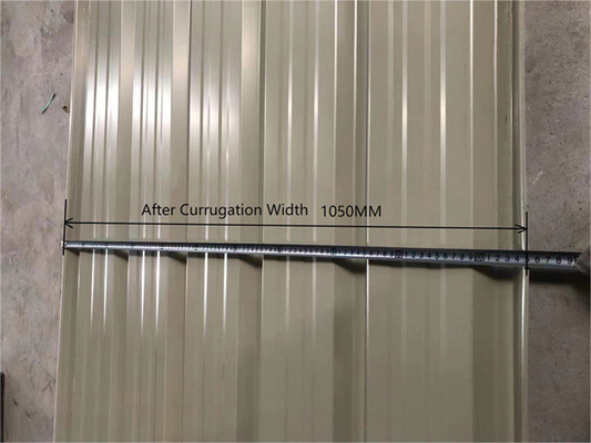 покрытый цвет 1050mm настилающ крышу лист гофрировал стандарт ASTM стального листа