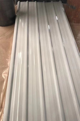 покрытый цвет 1050mm настилающ крышу лист гофрировал стандарт ASTM стального листа